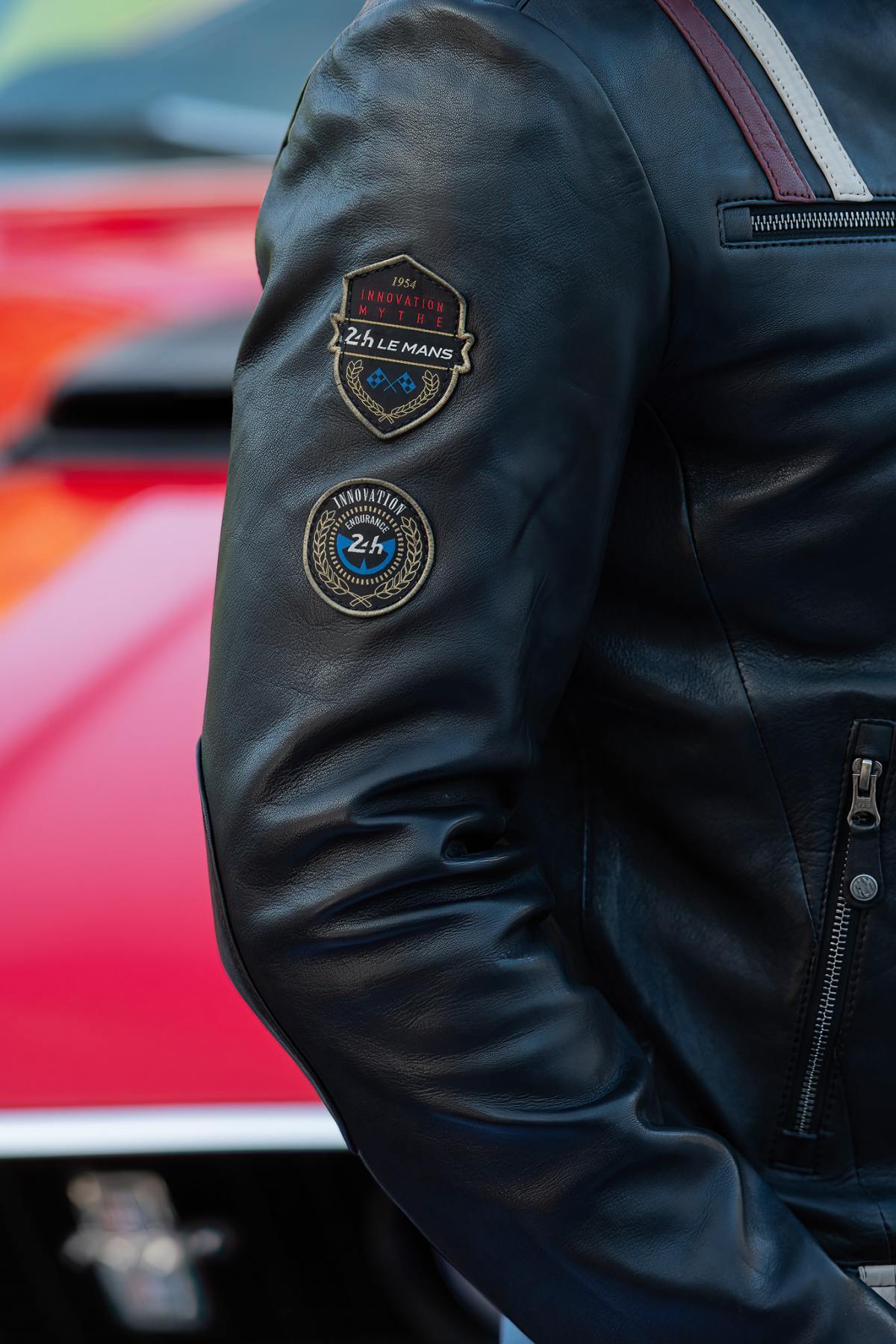 24h Le Mans black leather racing jacket - Image n°7