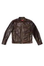 DAYTONA RUST: rust-hued buffalo leather, slim cut, lined for bikers. - Image n°8