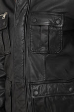 A goatskin jacket with regular fit, zip closure, and multiple pockets. - Image n°3