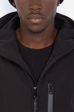 Black water-repellent urban jacket - Image n°4