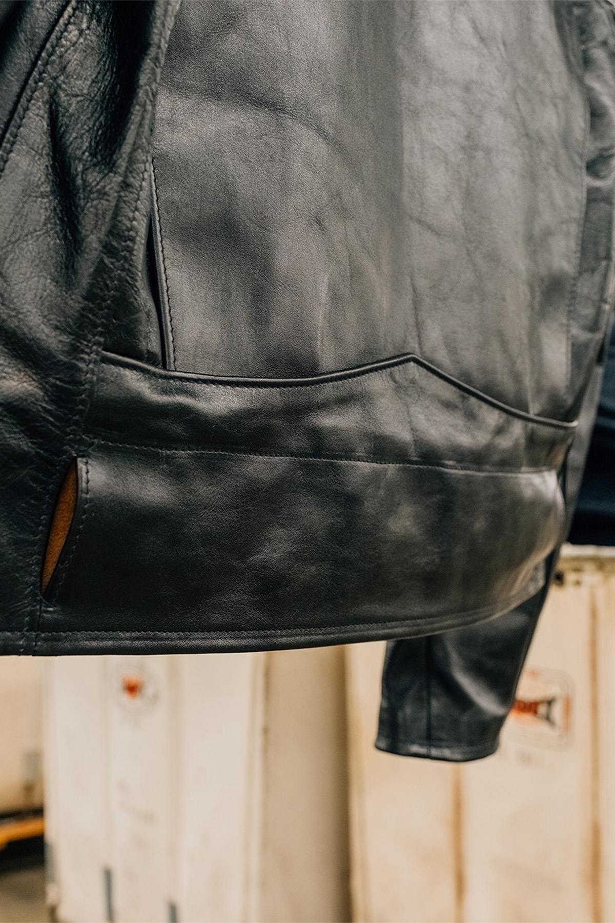 Perfecto® jacket in Shinki horsehide vegetable tanned in Japan - Image n°7