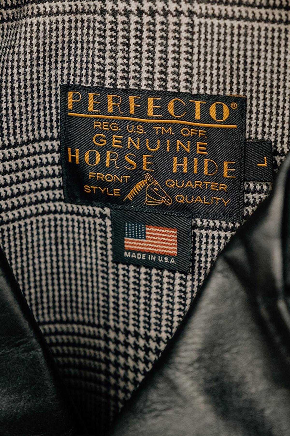 Perfecto® jacket in Shinki horsehide vegetable tanned in Japan - Image n°6