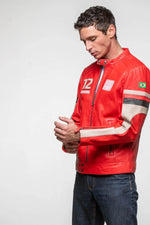 Ayrton Senna Red Leather Racing Jacket - Image n°15