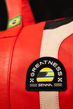 Ayrton Senna Leather Travel Bag Racing Red - Image n°8