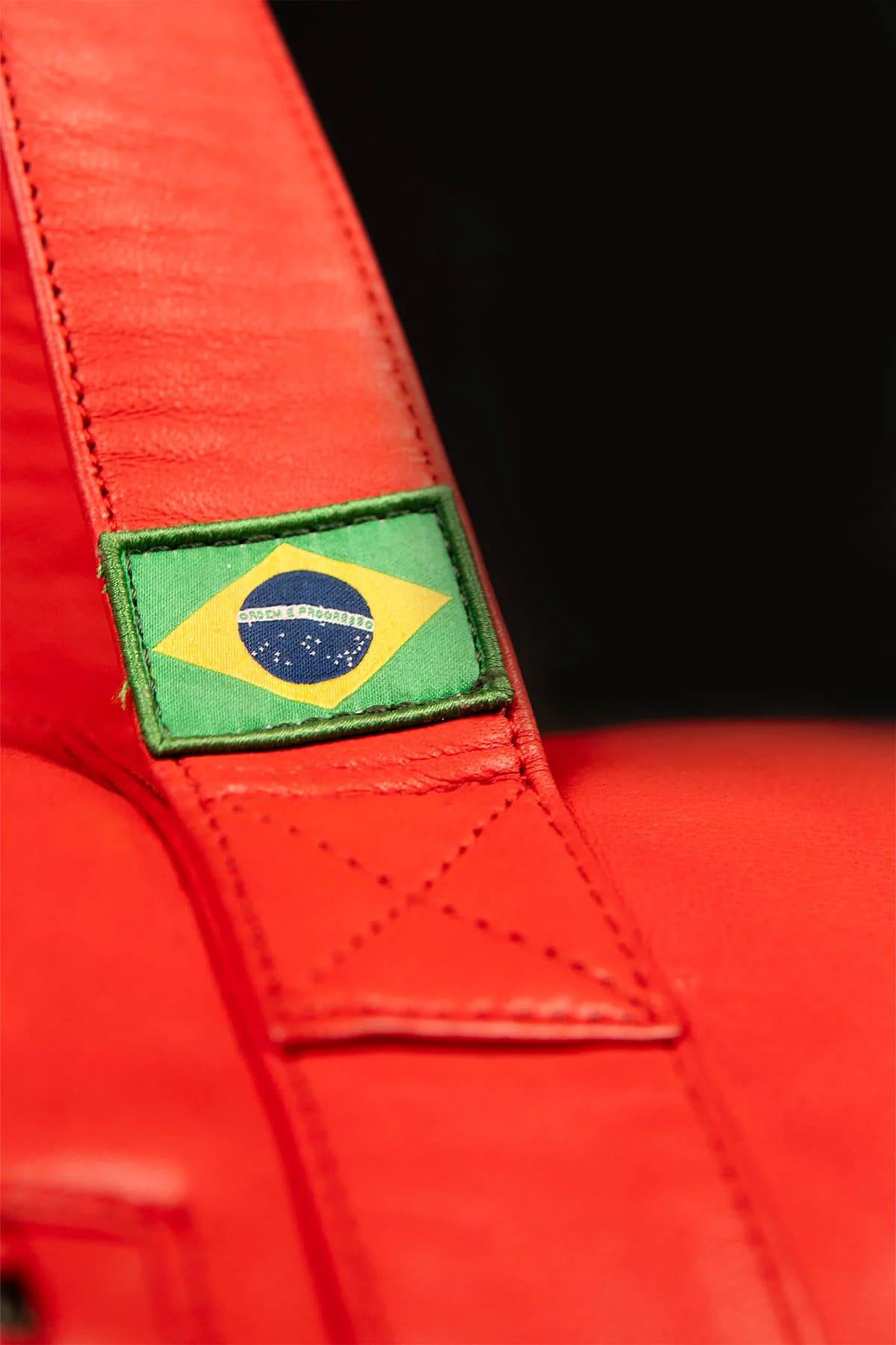 Ayrton Senna Leather Travel Bag Racing Red - Image n°9
