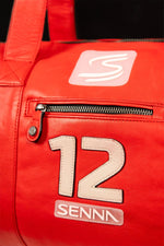 Ayrton Senna Leather Travel Bag Racing Red - Image n°10