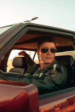 Vintage green racing leather jacket - Image n°4