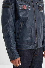 Supple, lightweight sheepskin jacket with vintage racing details. - Image n°5
