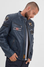 Supple, lightweight sheepskin jacket with vintage racing details. - Image n°4