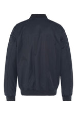 Navy blue textile bomber jacket - Image n°2