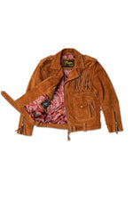 Fringed cowhide suede jacket - Image n°6
