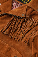 Fringed cowhide suede jacket - Image n°13