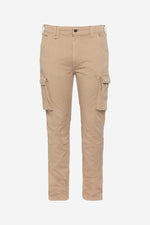 Beige multi-pocket cargo pants - Image n°1