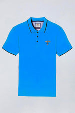 Aeronautica Militare cobalt blue cotton polo shirt - Image n°4