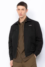 Black casual textile jacket - Image n°1