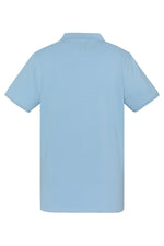 Blue polo shirt with logo - Image n°3