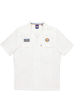 Ecru short-sleeved shirt with chest pockets - Image n°6