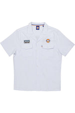 Blue short sleeve shirt with chest pockets - Image n°5