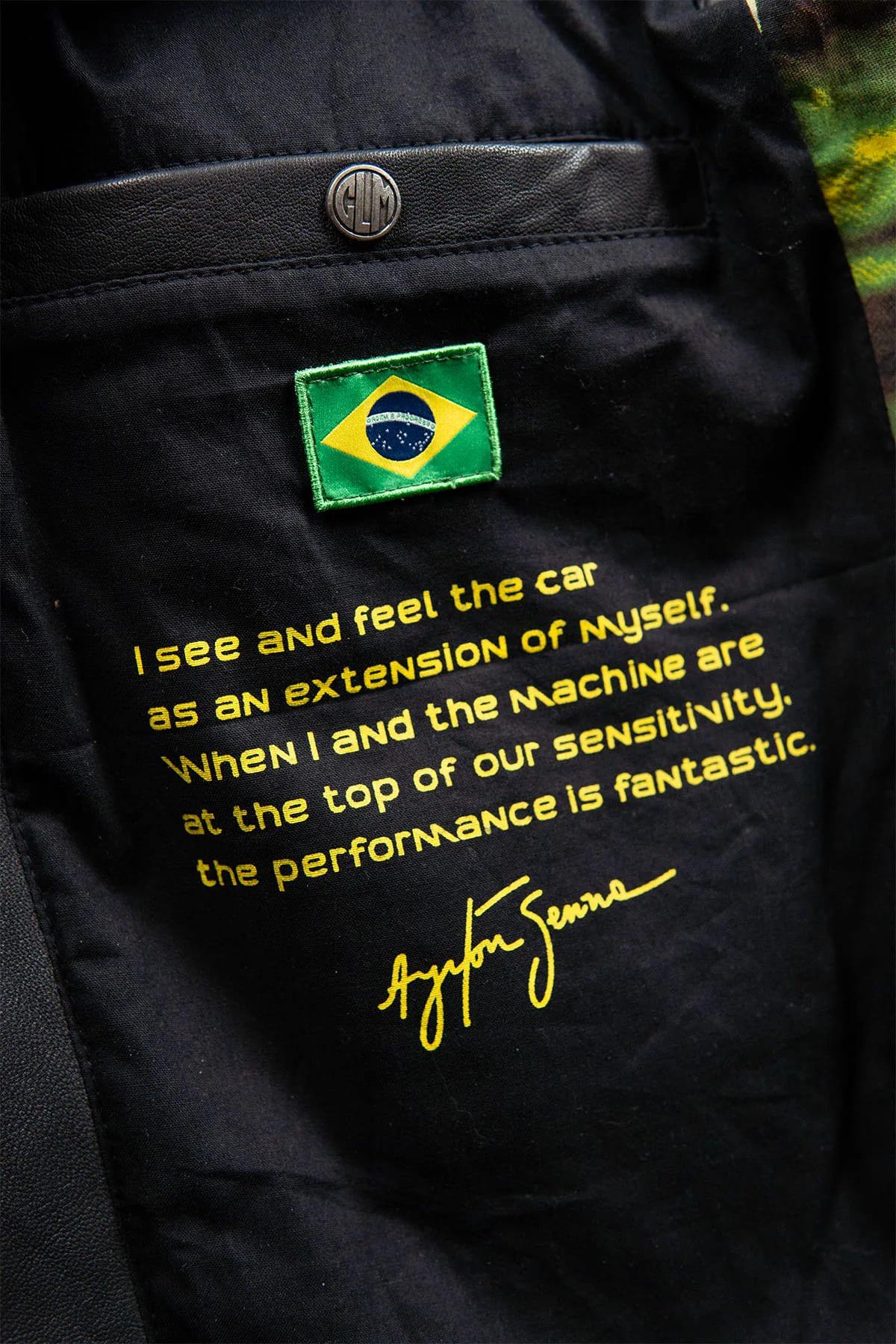 Ayrton Senna Black Racing Leather Jacket - Image n°4