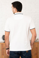 Men's Off-White Cotton Polo Shirt - Image n°3