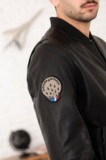 Soft lambskin jacket by Redskins. Aviator style with a teddy collar. - Image n°2
