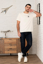 White cotton t-shirt with wings logo - Image n°3
