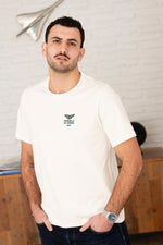 White cotton t-shirt with wings logo - Image n°2