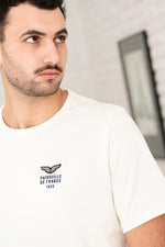 White cotton t-shirt with wings logo - Image n°5