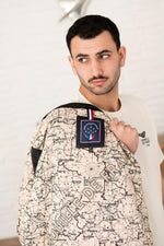 Black PAF leather bomber jacket with shirt collar - Image n°5