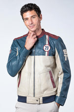 Royal blue sheepskin jacket-lightweight, supple, and timeless. - Image n°2