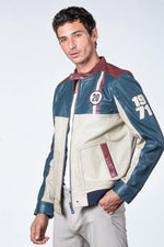 Royal blue sheepskin jacket-lightweight, supple, and timeless. - Image n°1