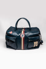 Steve McQueen Royal Blue Racing Leather Travel Bag - Image n°2
