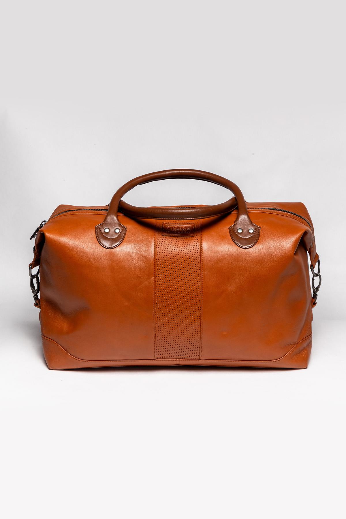 Steve McQueen 48h racing camel leather travel bag - Image n°2