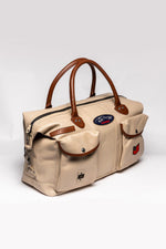 Steve McQueen 48h racing ecru leather travel bag - Image n°4