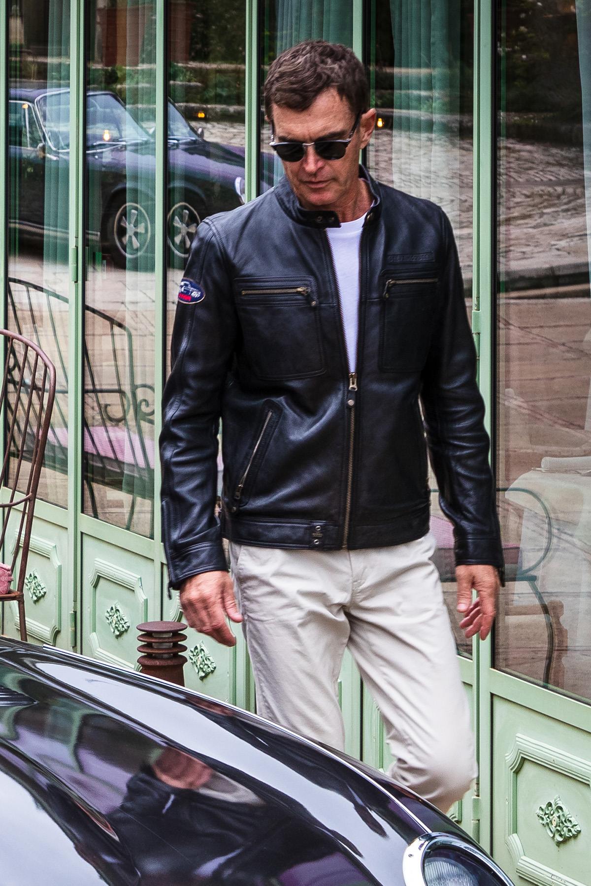 Lightweight black sheep leather jacket, Steve McQueen-inspired style. - Image n°7