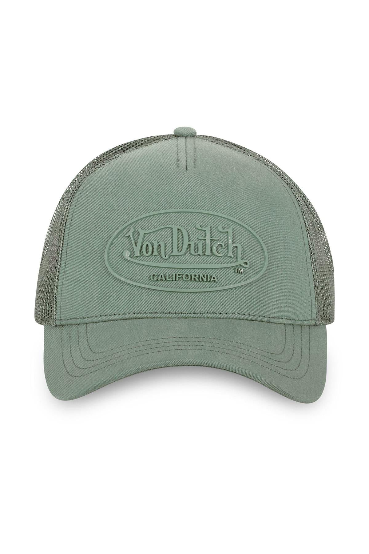Khaki cap with rubber logo - Image n°4