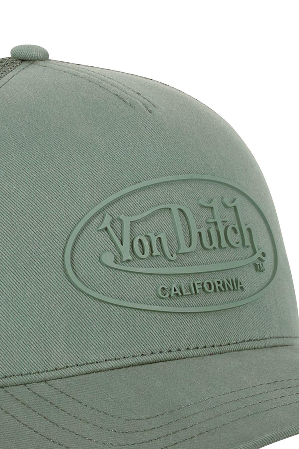 Khaki cap with rubber logo - Image n°3
