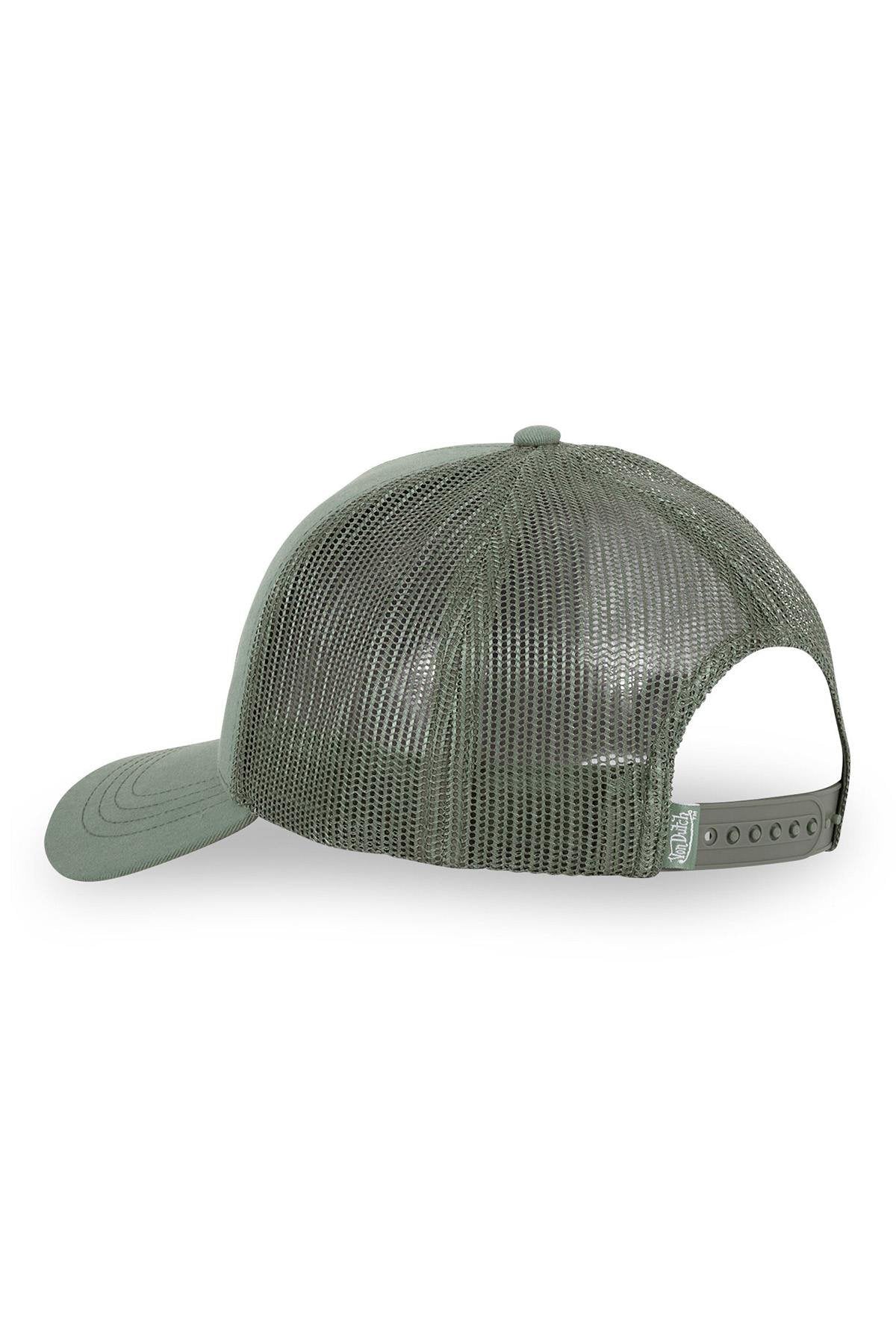 Khaki cap with rubber logo - Image n°2