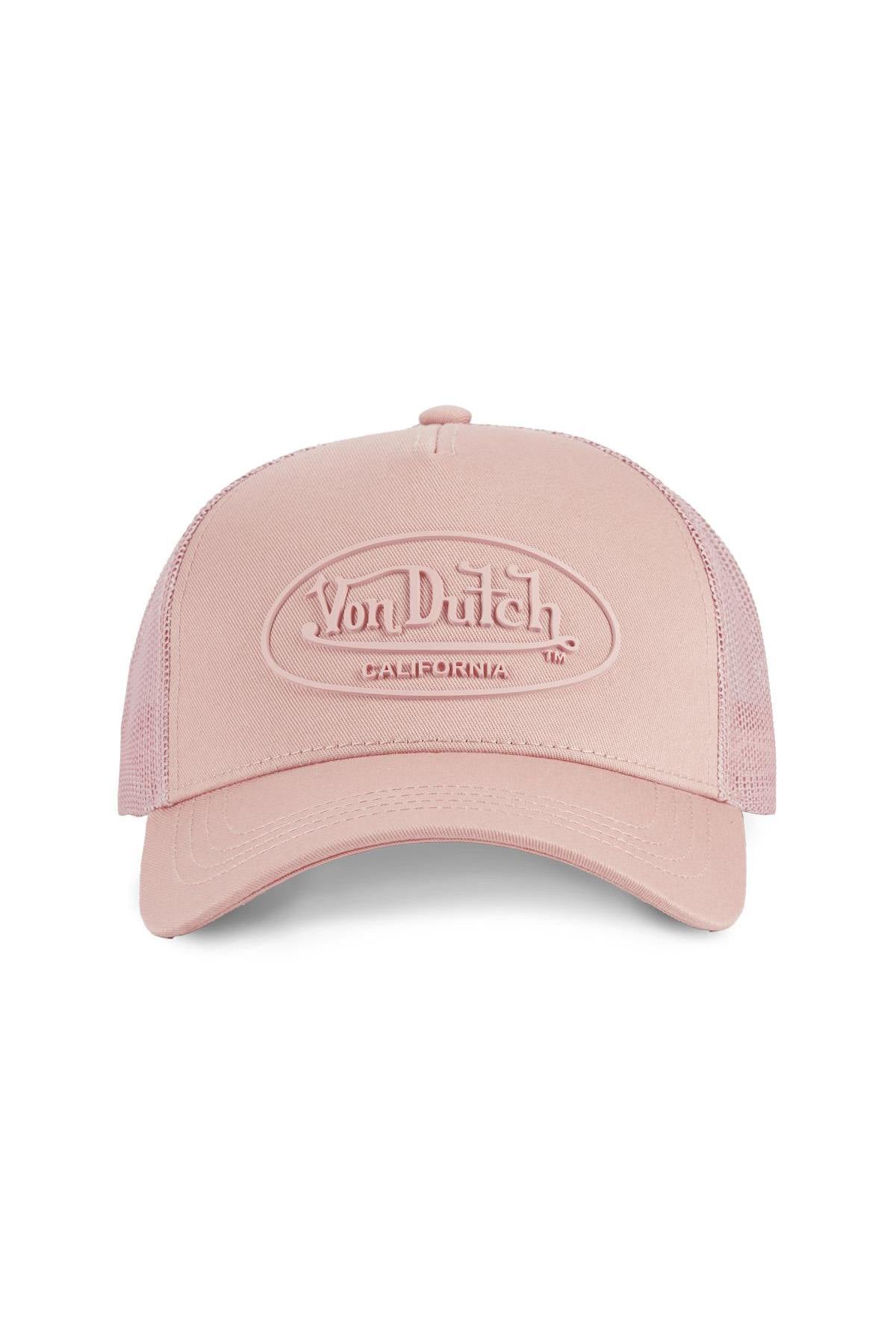 Pastel pink cap with rubber logo - Image n°3
