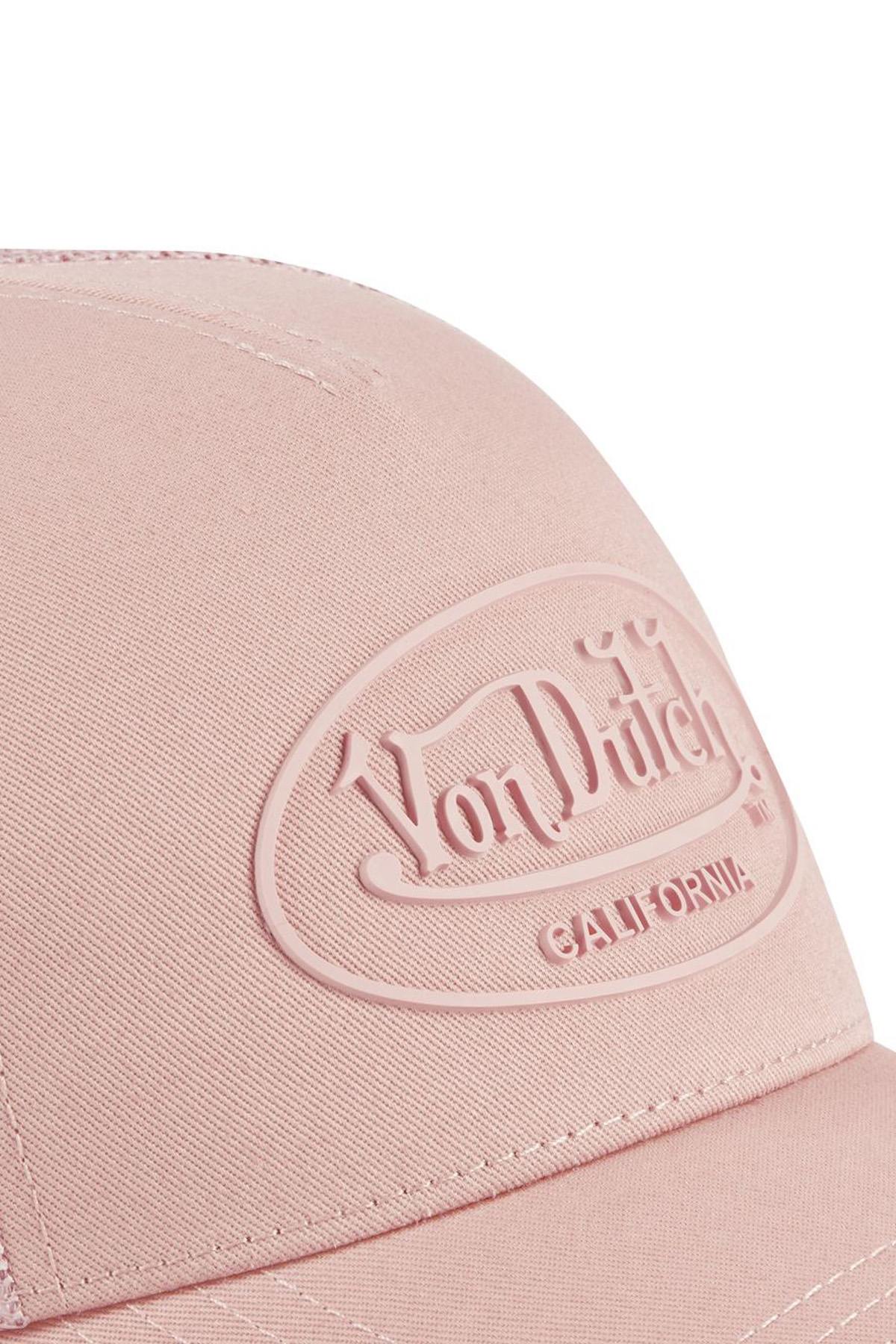 Pastel pink cap with rubber logo - Image n°4