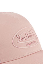 Pastel pink cap with rubber logo - Image n°4