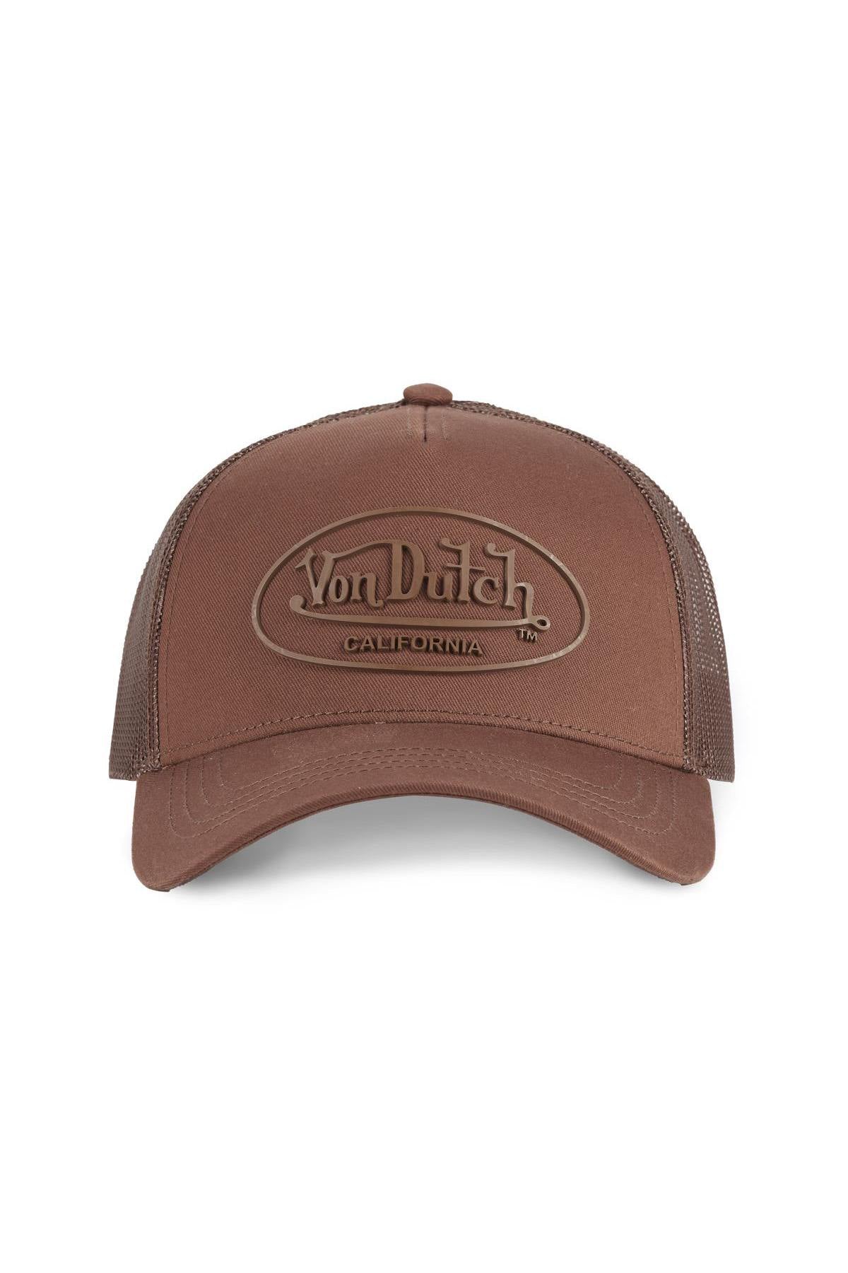 Brown cap with rubber logo - Image n°3