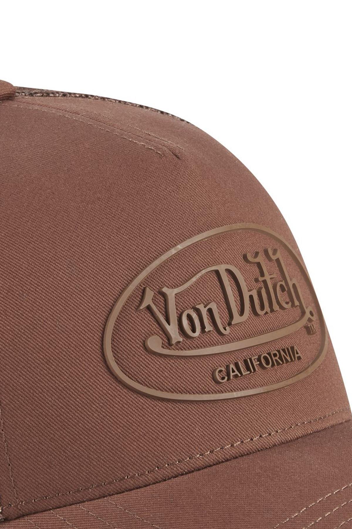 Brown cap with rubber logo - Image n°4
