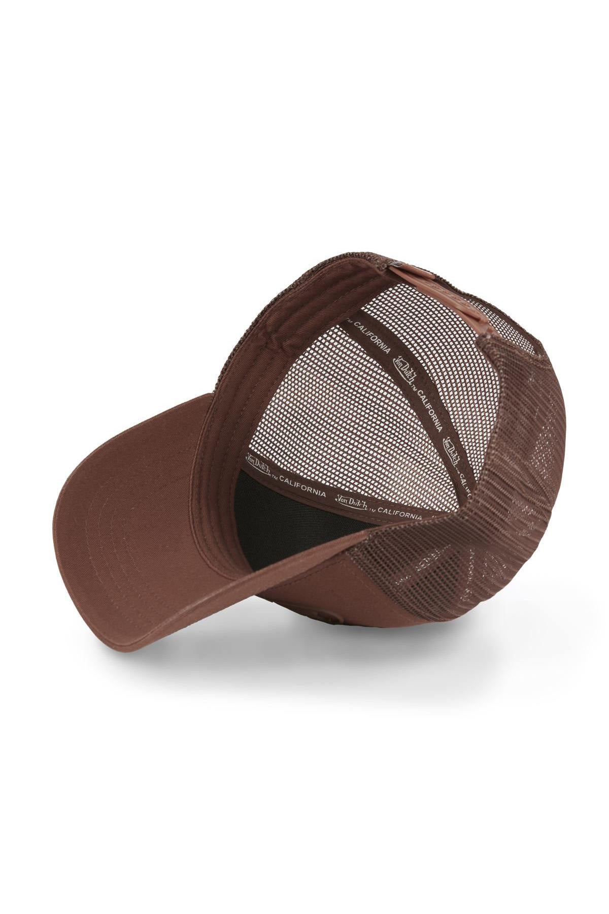 Brown cap with rubber logo - Image n°5