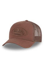 Brown cap with rubber logo - Image n°1
