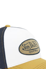 Mustard, white and black cap with terry badge and embroidery - Image n°3