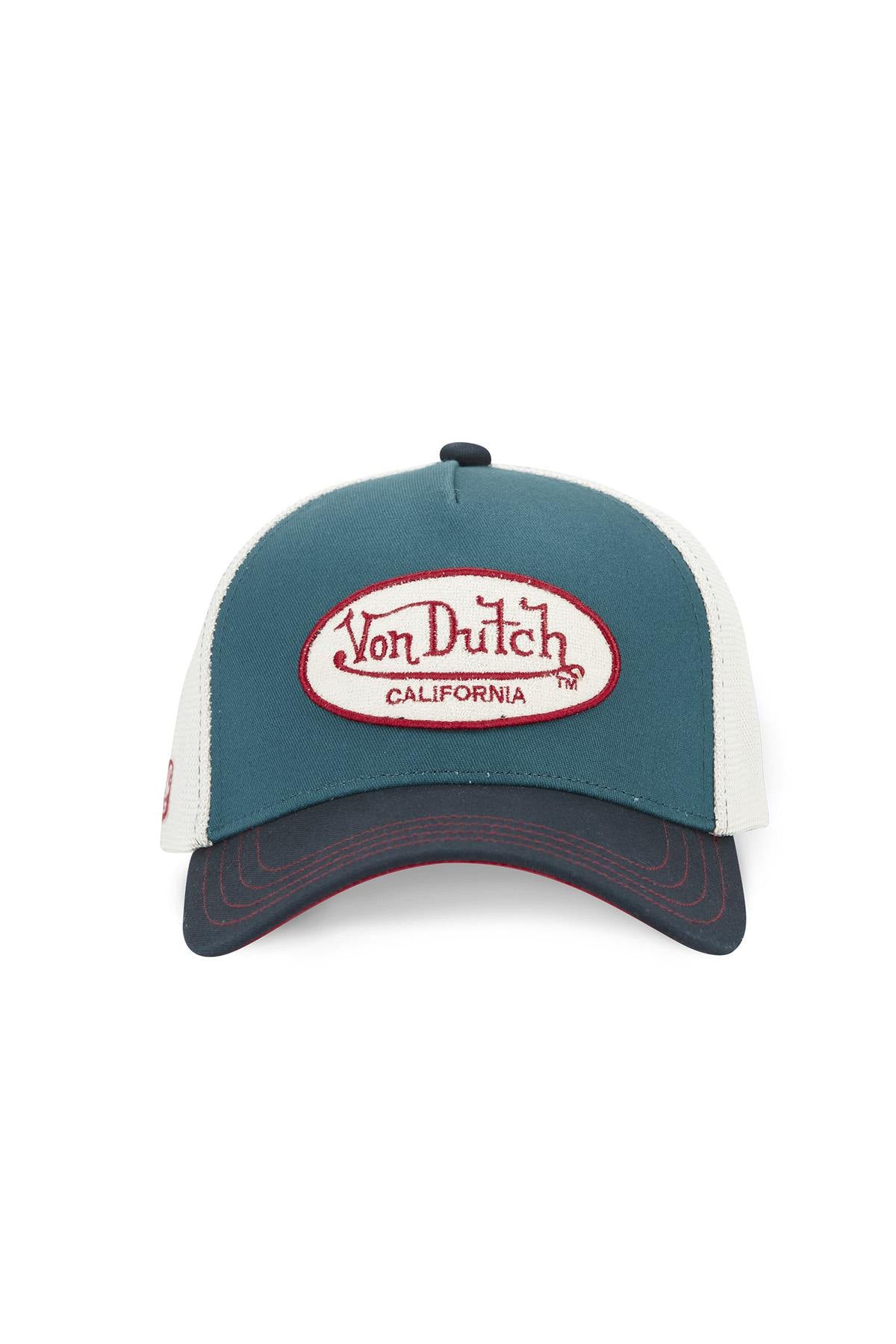 Blue, white and red cap with terry badge and embroidery - Image n°4