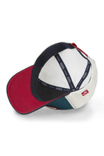 Blue, white and red cap with terry badge and embroidery - Image n°5