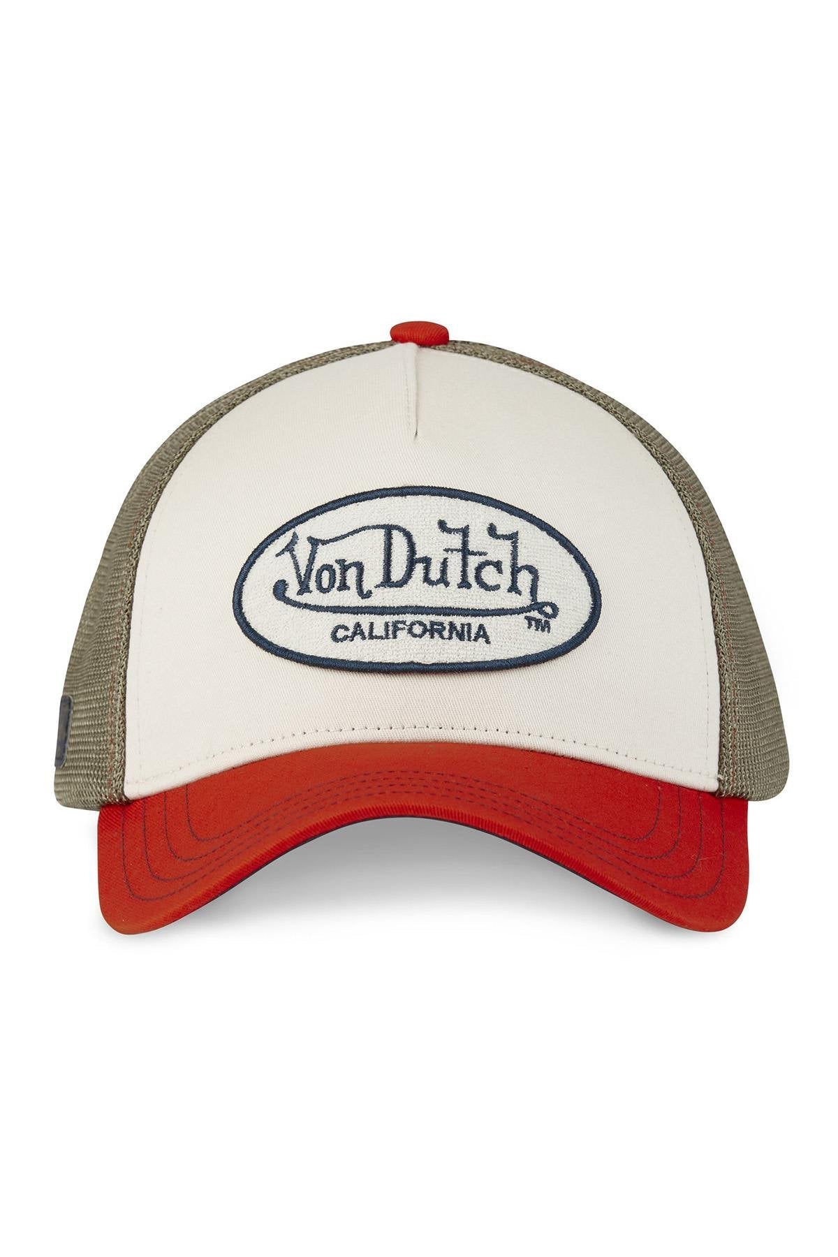 Green, white and red cap with terry badge and embroidery - Image n°4