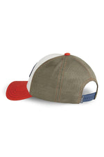 Green, white and red cap with terry badge and embroidery - Image n°6